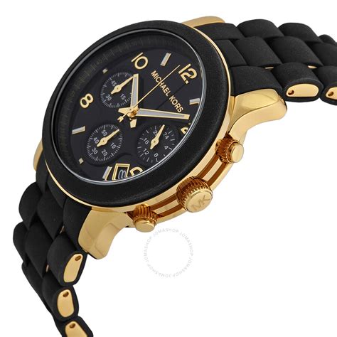 black michael kors watch on sale|Michael Kors black chronograph watch.